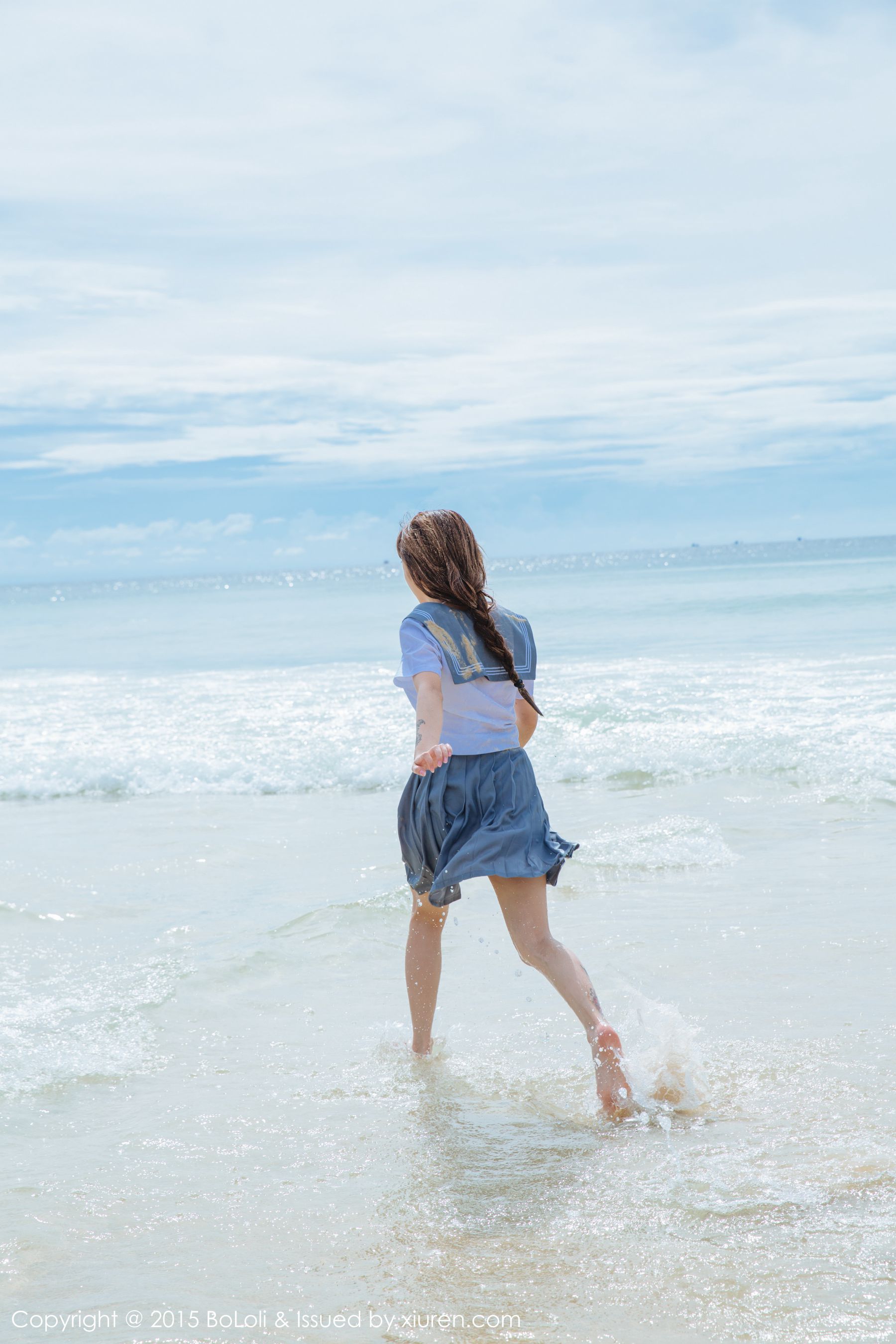 夏美酱《普吉岛旅拍》性感厨娘+海边水手装 [BoLoli波萝社] Vol.077 写真集