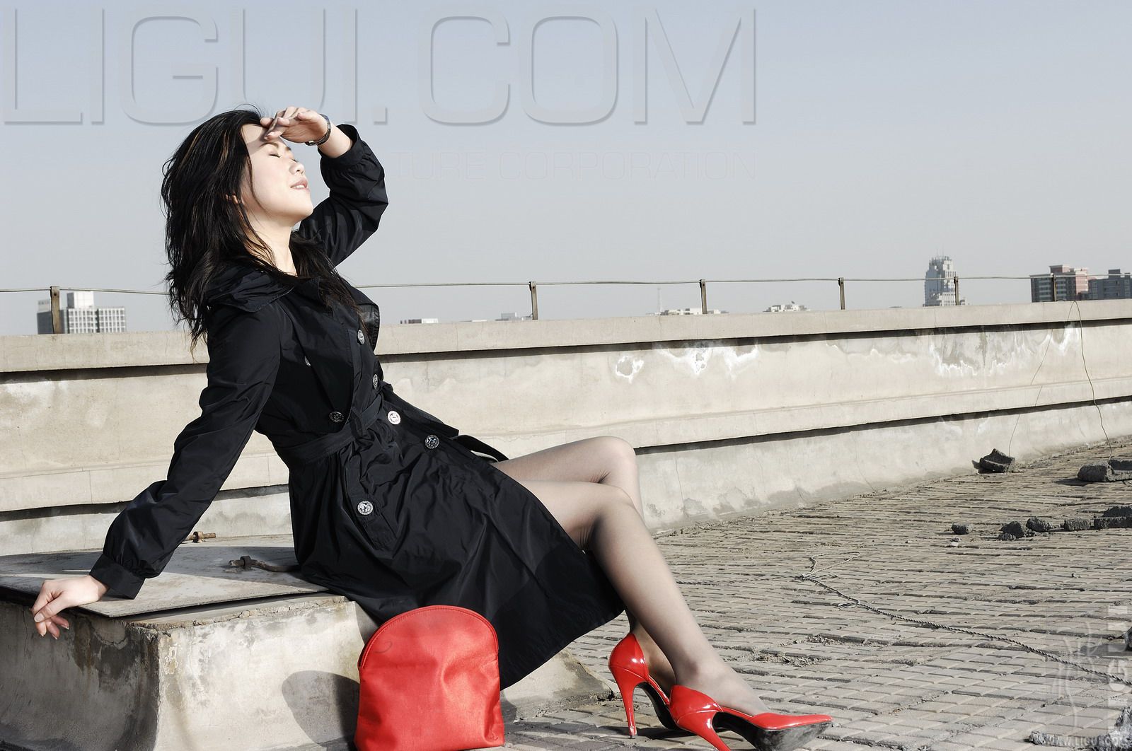 [丽柜LiGui] Model 程海伦《紅與黑》丝足写真图片15