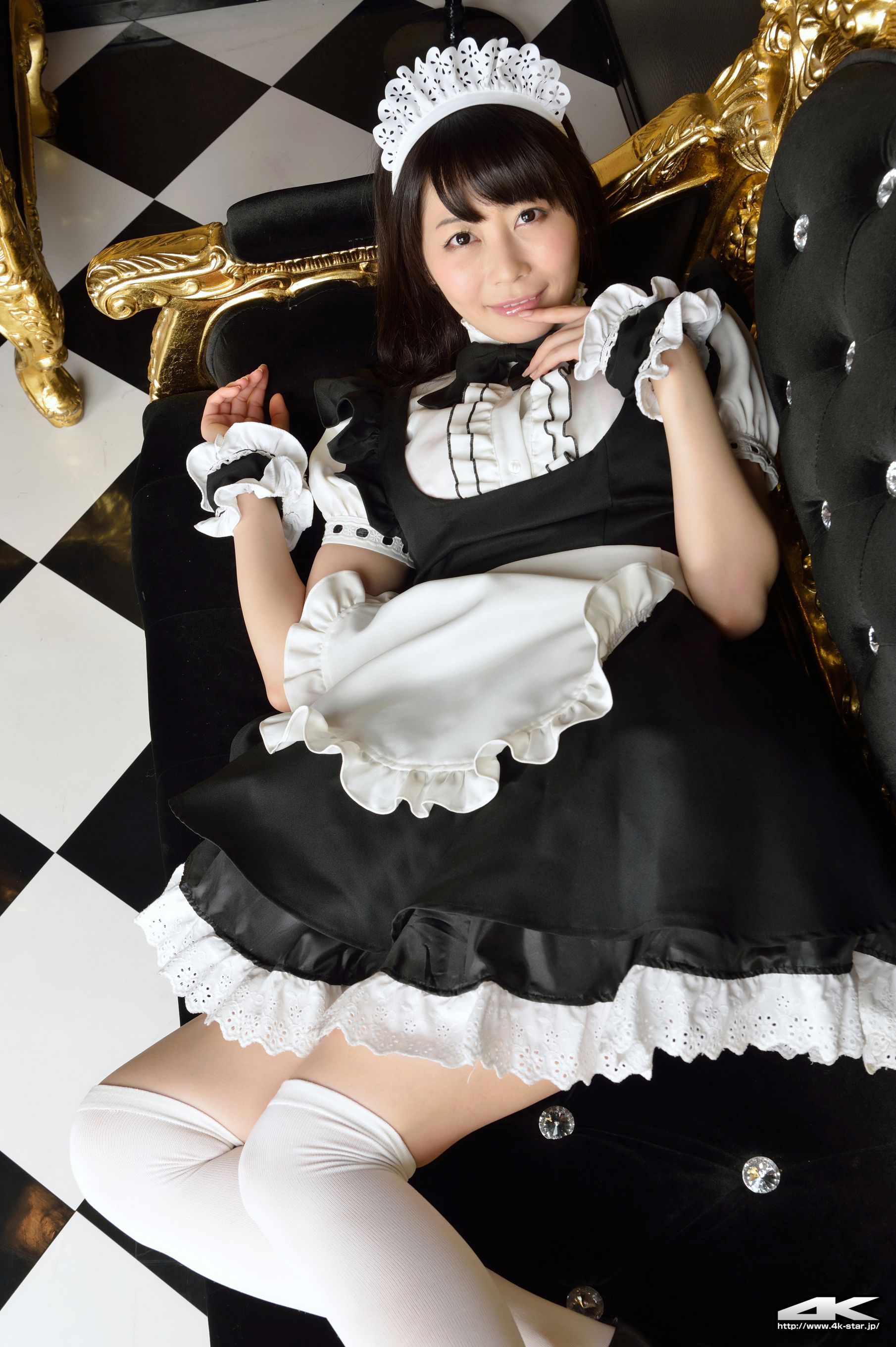 [4K-STAR] NO.00184 桜のどか Maid Costume 白丝女仆 写真集19