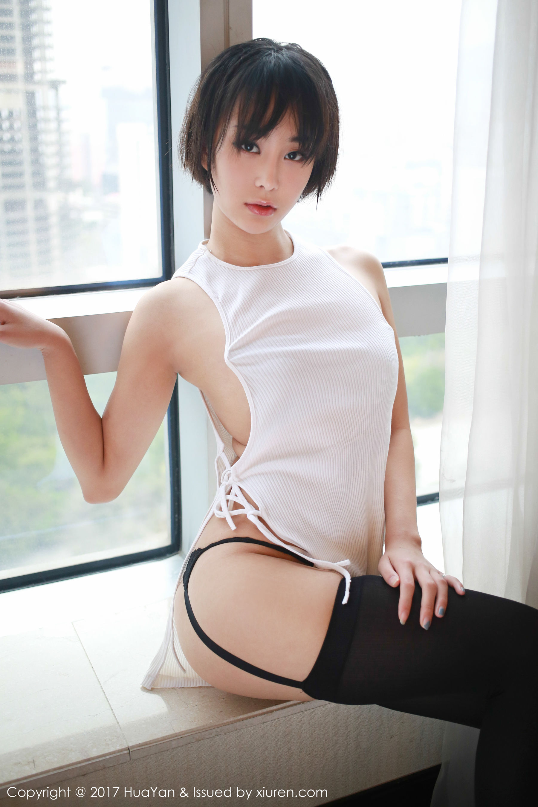 艺蕾《清爽短发美女》 [花の颜HuaYan] VOL.042 写真集27